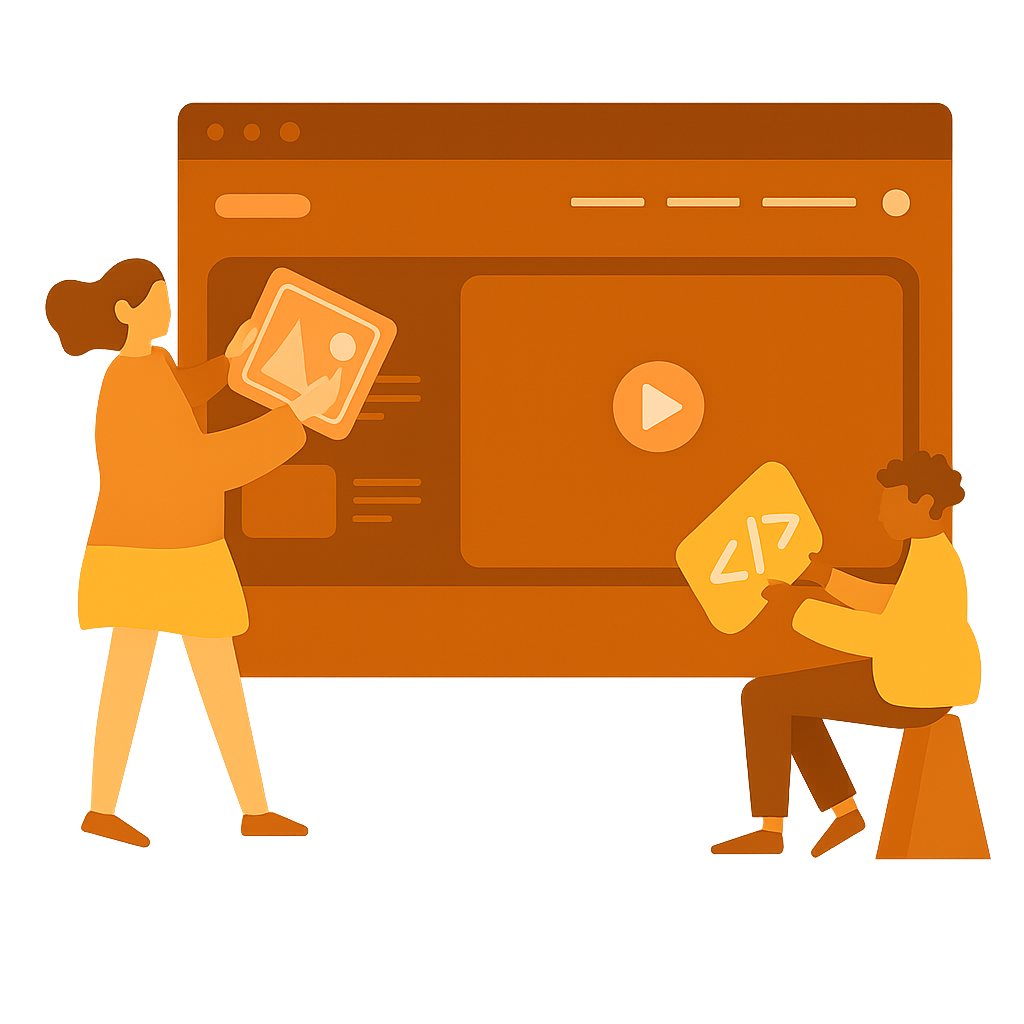 Illustration de création de site internet – webdesign et développement